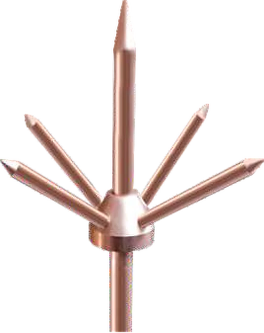 Conventional spike type lightning arrester