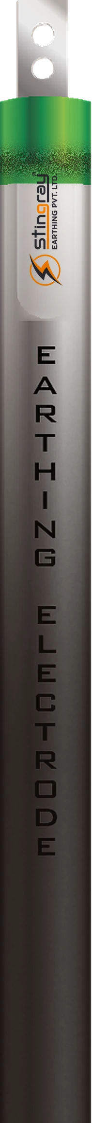 Stingray GI earthing electrode driven into the soil